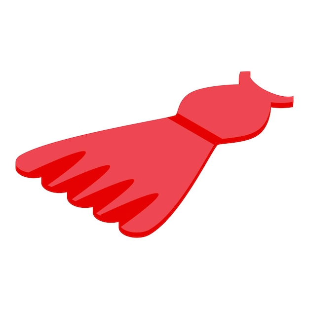 Vektor symbol für die spende eines roten kleides isometrische darstellung des vektorsymbols für die spende eines roten kleides für webdesign, isoliert auf weißem hintergrund