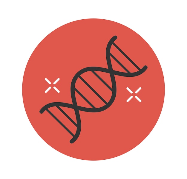 Vektor symbol für dna-molekül