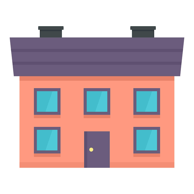 Symbol für ein apartmenthaus in der stadt flache illustration eines vektorsymbols für ein apartmenthaus in der stadt für webdesign