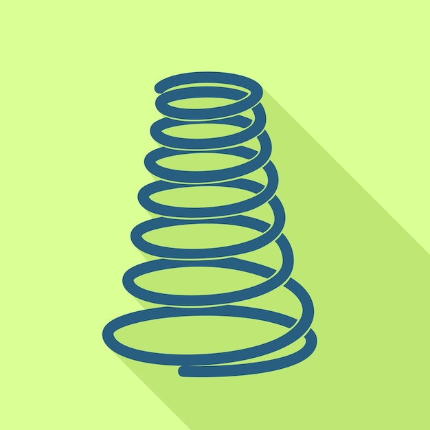 Symbol für elastische spule flache illustration des vektorsymbols für elastische spule für webdesign