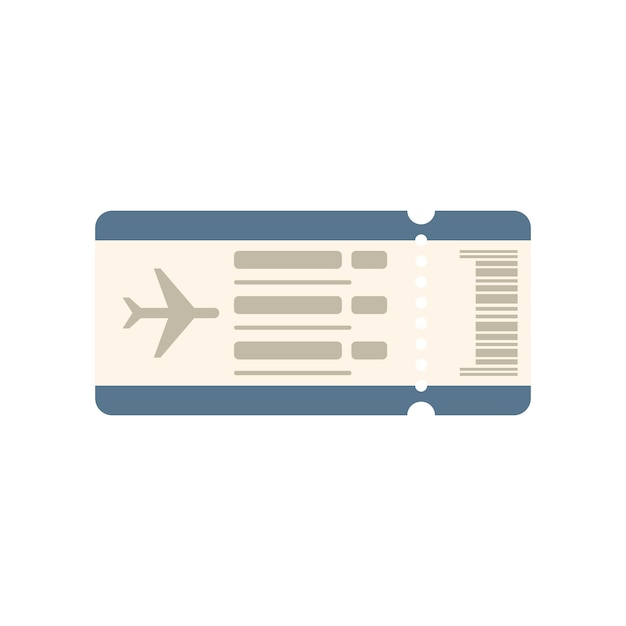 Vektor symbol für flugticketreise, flacher vektor, flugpass, flughafenreisen isoliert