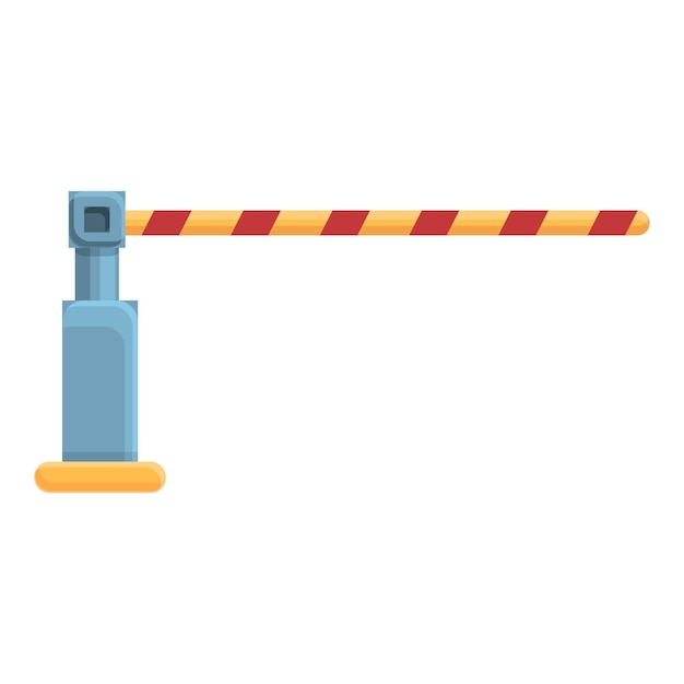 Symbol für gebührenpflichtige Parkschranke Cartoon des Vektorsymbols für gebührenpflichtige Parkschranken für Webdesign isoliert auf weißem Hintergrund