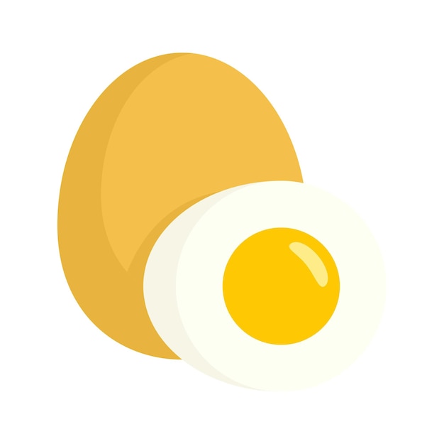 Vektor symbol für gekochtes ei flache illustration des vektorsymbols für gekochtes ei für webdesign