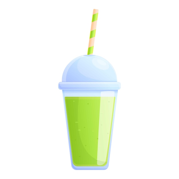Symbol für grünen Smoothie-Saft Cartoon des Vektorsymbols für grünen Smoothie-Saft für Webdesign isoliert auf weißem Hintergrund