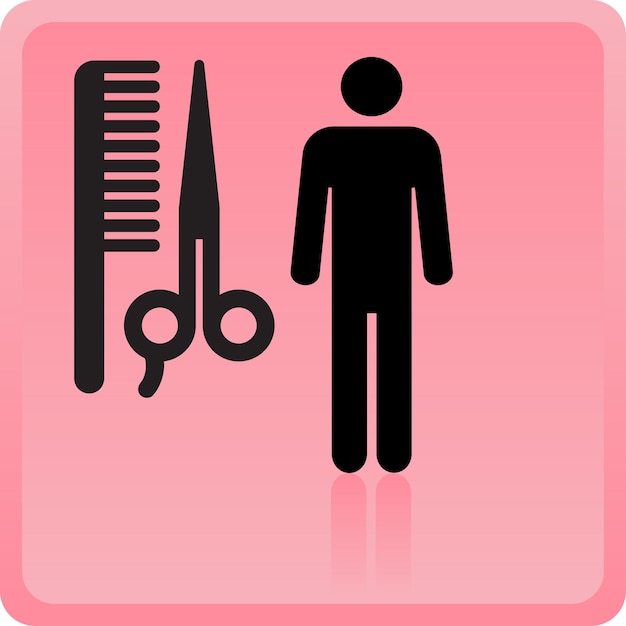 Symbol für Haarschnitt oder Friseursalon