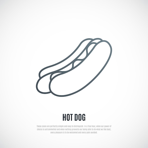 Symbol für hot-dog-linie