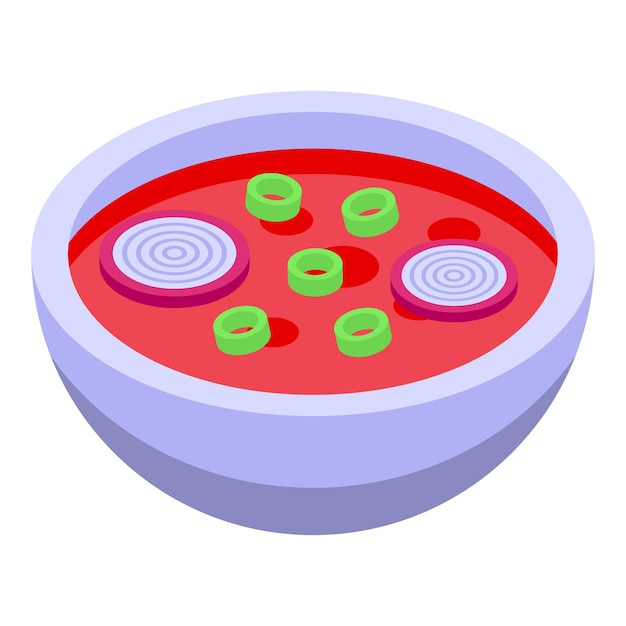 Vektor symbol für indische rote suppe isometrisch des vektorsymbols für indische rote suppe für webdesign isoliert auf weißem hintergrund