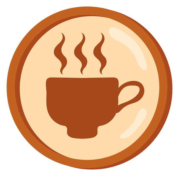 Symbol für kaffeetasse rauchendes heißes getränk rundes symbol