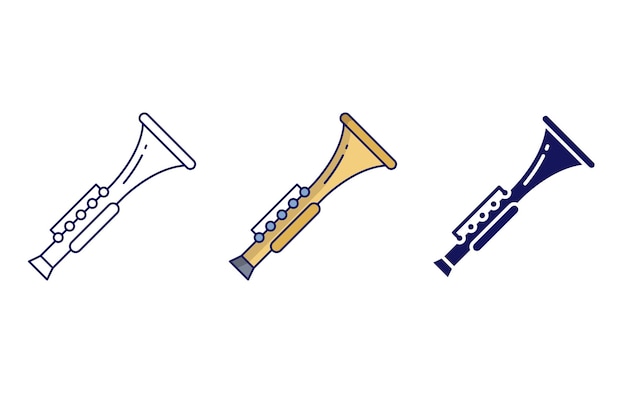 Vektor symbol für klarinettenvektor