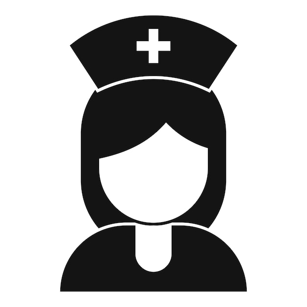 Vektor symbol für klinikkrankenschwester einfache illustration des vektorsymbols für klinikkrankenschwester für webdesign, isoliert auf weißem hintergrund