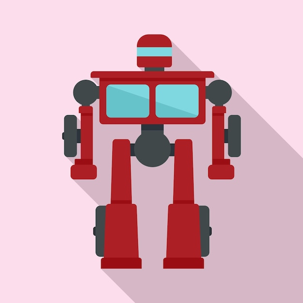 Symbol für LKW-Robotertransformator Flache Illustration des Vektorsymbols für LKW-Robotertransformator für Webdesign
