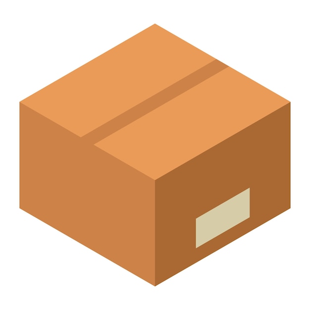 Symbol für paketkartons. isometrisches vektorsymbol für paketkartons für webdesign, isoliert auf weißem hintergrund