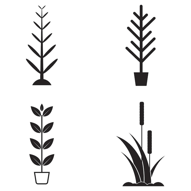 Vektor symbol für pflanzenvektor