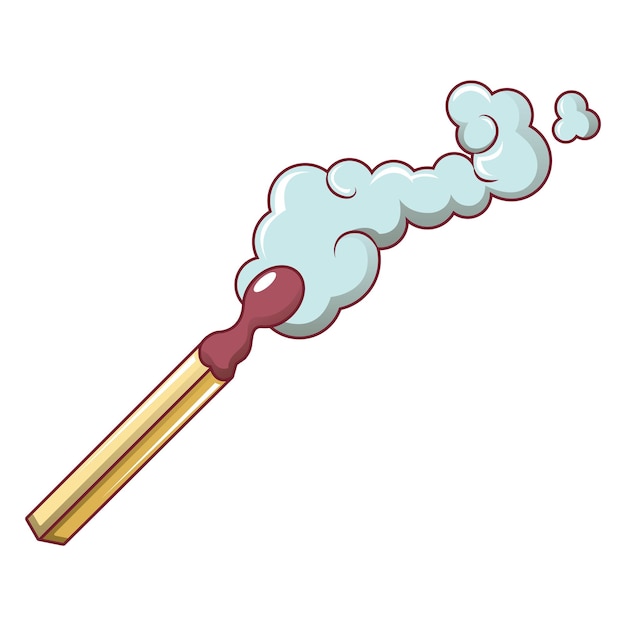 Vektor symbol für rauchende streichhölzer cartoon eines vektorsymbols für rauchende streichhölzer für webdesign, isoliert auf weißem hintergrund