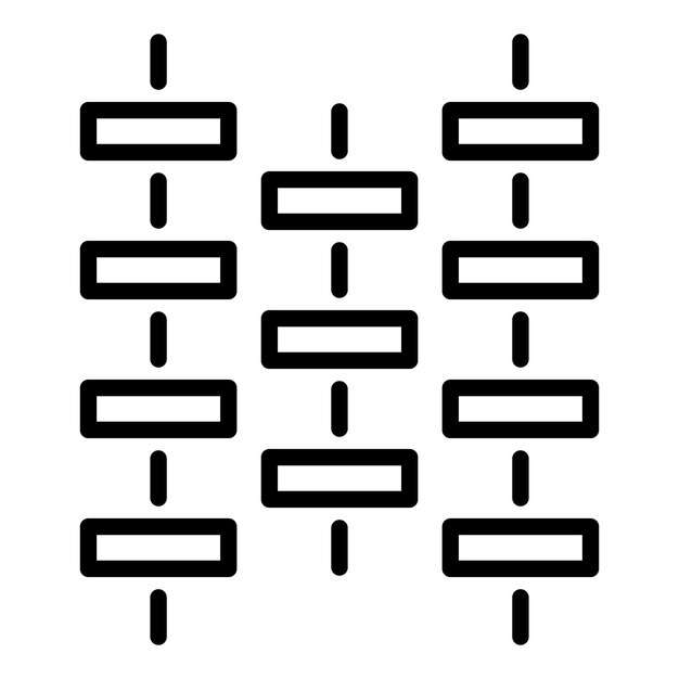 Symbol für resistente Fasern Umriss eines Vektorsymbols für resistente Fasern für Webdesign, isoliert auf weißem Hintergrund