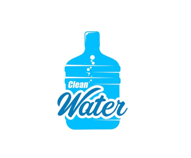 Symbol für sauberes flaschenwasser für die lieferung von kühlern