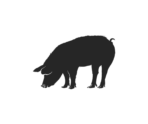 Symbol für schweinevektor silhouettensymbol für schweinevektoren