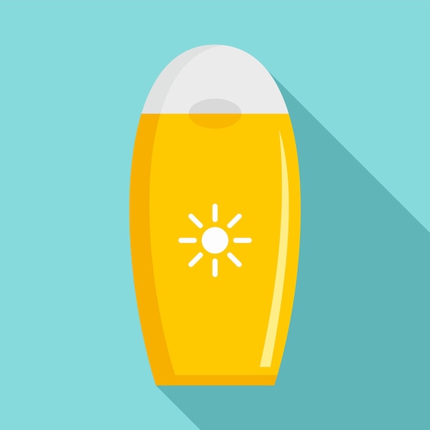 Vektor symbol für sonnenschutzflasche flache illustration des vektorsymbols für sonnenschutzflasche für webdesign