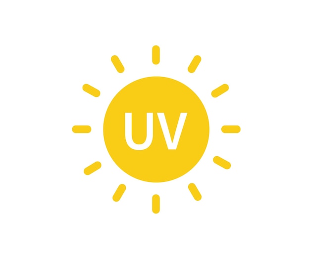 Vektor symbol für uv-schutz solar-ultraviolett-uv-strahlung logo vektor-illustration