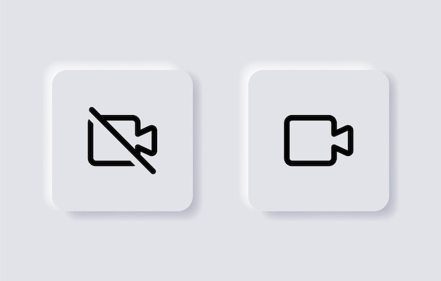 Symbol für Videokamera Deaktivieren Sie das Symbol „Cam aus“ Facetime-Symbole Website Web App UI Symbol für mobile Anwendungen