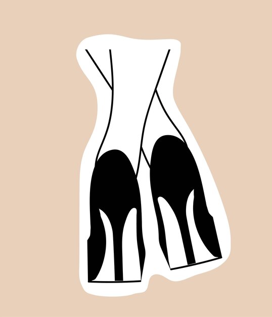 Vektor symbol für weibliche beine