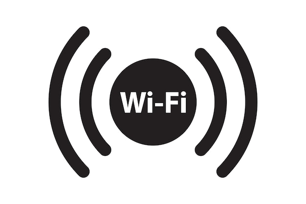 Vektor symbol für wlan-freizone zeichen für drahtloses signal vektorsymbol für mobiles internet