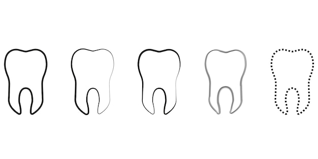 Vektor symbol für zahnformvektor. vektorillustration lokalisiert auf weißem hintergrund. folge10