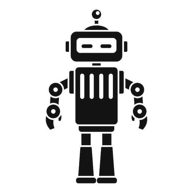 Symbol für zukünftige Roboter Einfache Illustration des Vektorsymbols für zukünftige Roboter für Webdesign, isoliert auf weißem Hintergrund