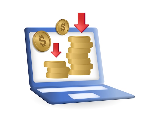 Symbol "Geld verdienen" 3D-Illustration aus der Finanzmanagement-Sammlung Kreatives Symbol "Geld verdienen" 3D für Webdesign-Vorlagen, Infografiken und mehr