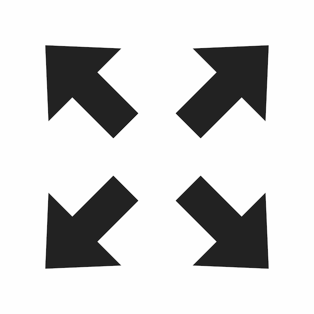 Symbol oder Symbol der Vollbildansicht