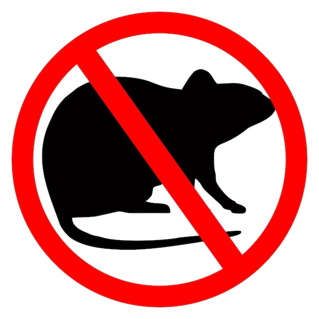 Symbol oder Zeichen gegen Ratten