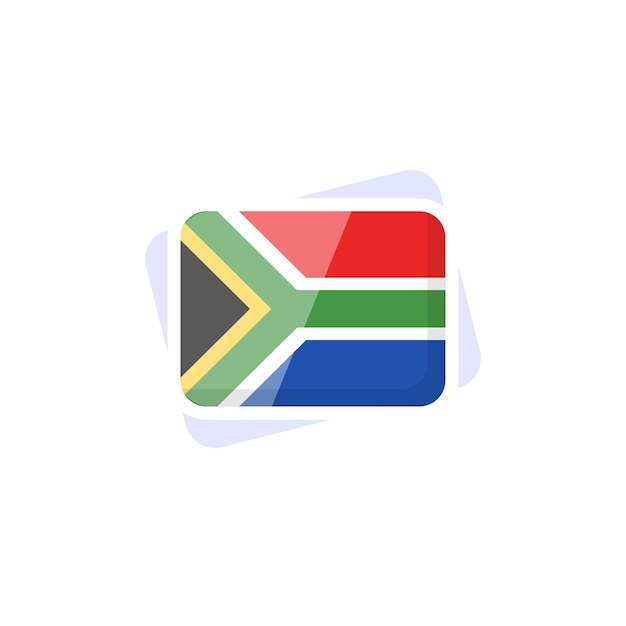 Vektor symbol und illustration der südafrikanischen flagge