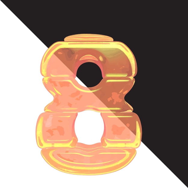Vektor symbole aus gefrorenem orangensaft nummer 8