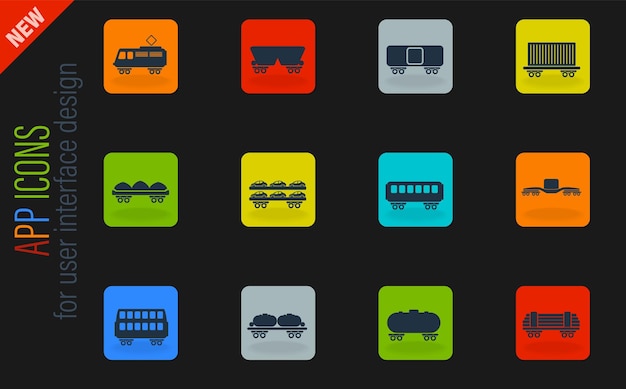 Symbole für den Schienengüterverkehr