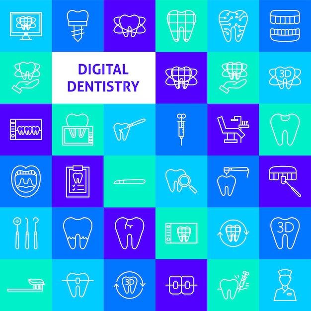 Symbole für die digitale Zahnmedizin