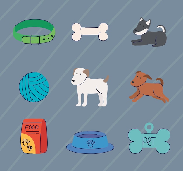 Symbole für hunde und tierhandlungen