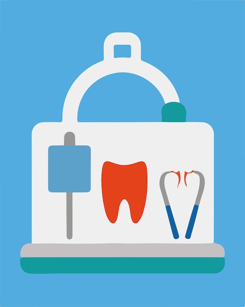 Symbole für medizinische Geräte, Zahnärzte, medizinische Behandlungen, medizinische Versorgung