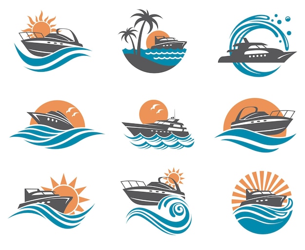 Symbole für Schnellboote und Yachten
