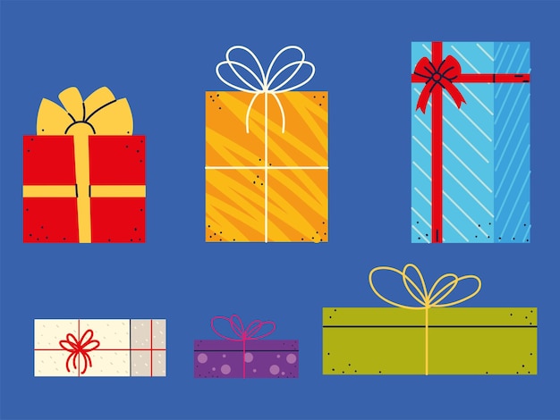 Symbole von Geschenkboxen