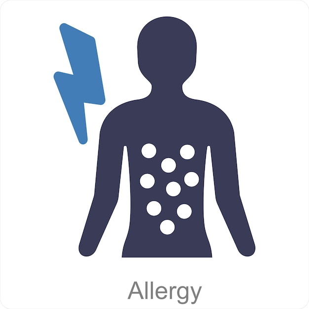 Symbolkonzept für allergien und medizinische tests