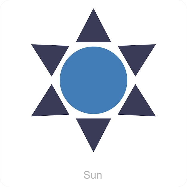 Symbolkonzept für Sonne und Natur