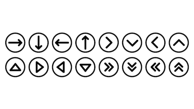 Symbolsatz aus einem Bündel von Pfeilen minimalistisch