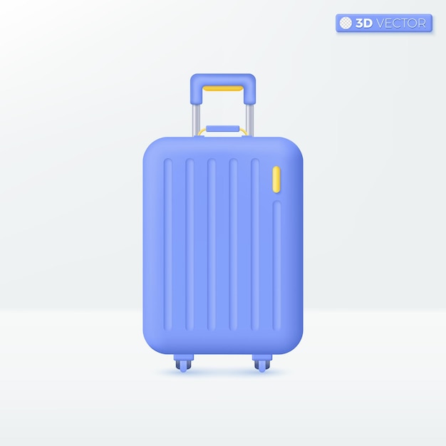 Symbolsymbole für Reisetaschen Koffer Reiseplanungsservice Tourismus- und Reisekonzept 3D-Vektor isoliertes Illustrationsdesign Cartoon Pastell Minimaler Stil Sie können für Design ux ui Printwerbung verwendet werden