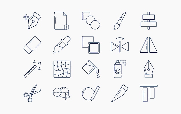 Symbolvektor für Grafikdesign und Designwerkzeuge