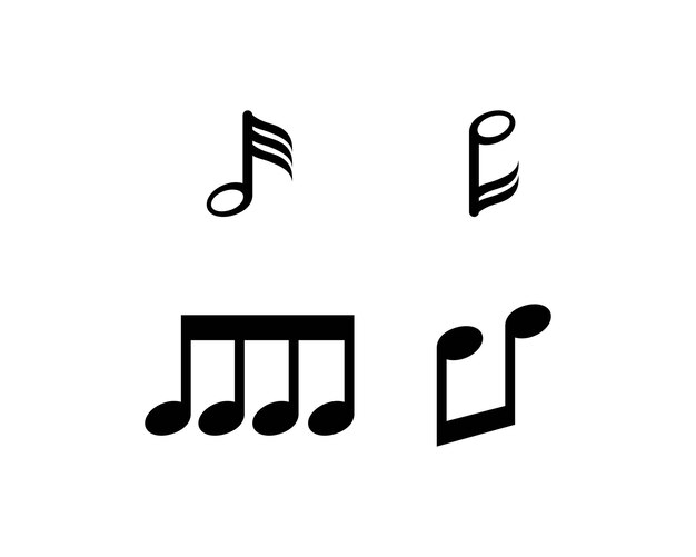 Symbolvektor für musiknoten