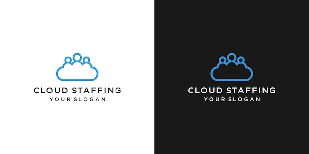 Symbolvorlage für das cloud staffing-logo