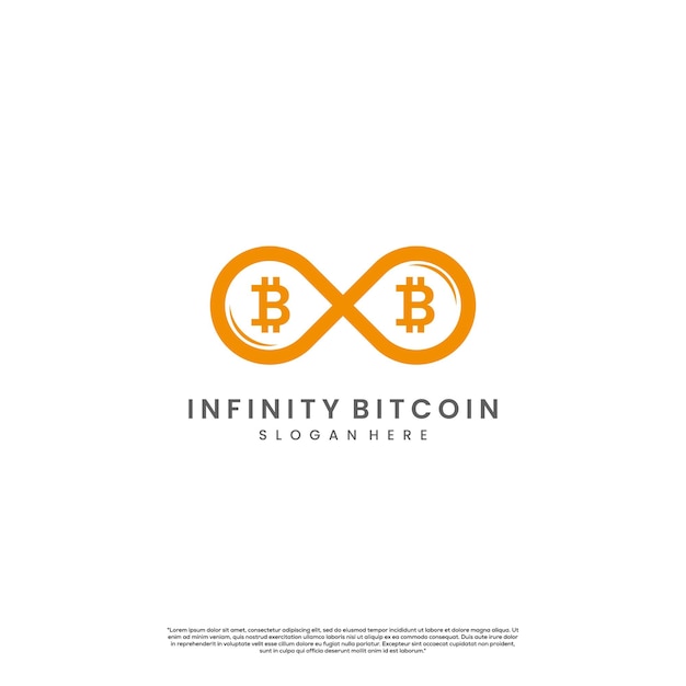 Symbolvorlage für das infinity-bitcoin-logo