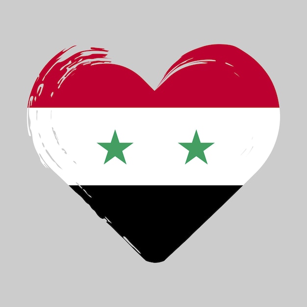 Syrien-flagge in herzform