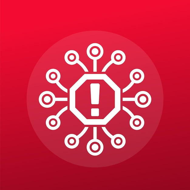 Systemfehler- oder Warnvektor-Symbol