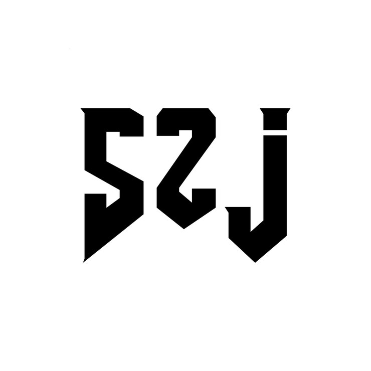Vektor szj buchstaben-logo-design für technologieunternehmen szj logo-design schwarz-weiße farbkombination szj logo szj vektor szj design szj icon szj alphabet szj typografie logo-designed